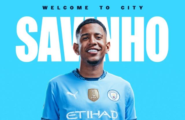 体育视频直播-官方：曼城签下巴西边锋萨维尼奥