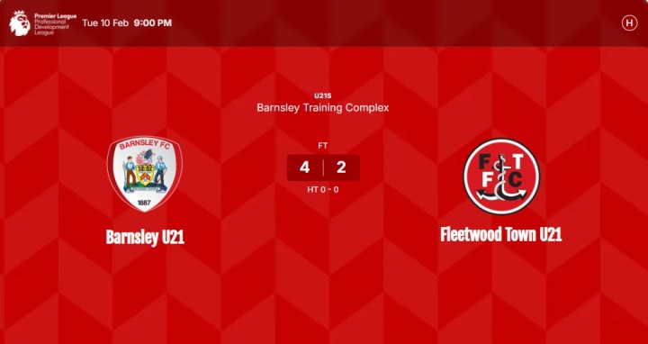体育视频直播-当地媒体：徐彬周二已代表巴恩斯利U21完成首秀，帮助球队4-2逆转