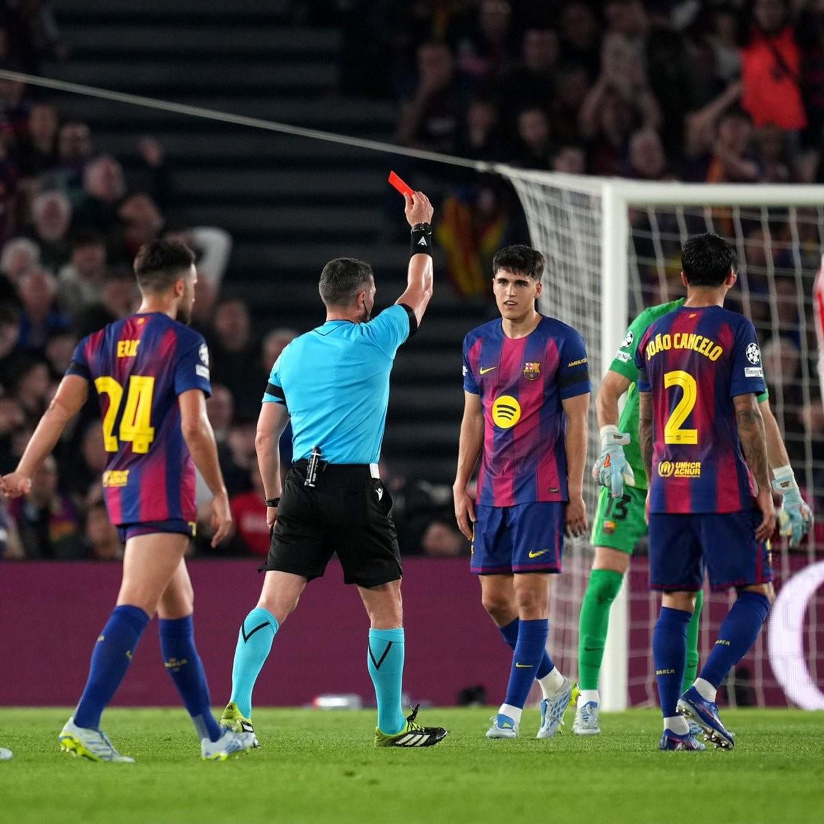 kaiyun 官网-欧冠近10个赛季巴萨吃到12张红牌，同期所有球队最多